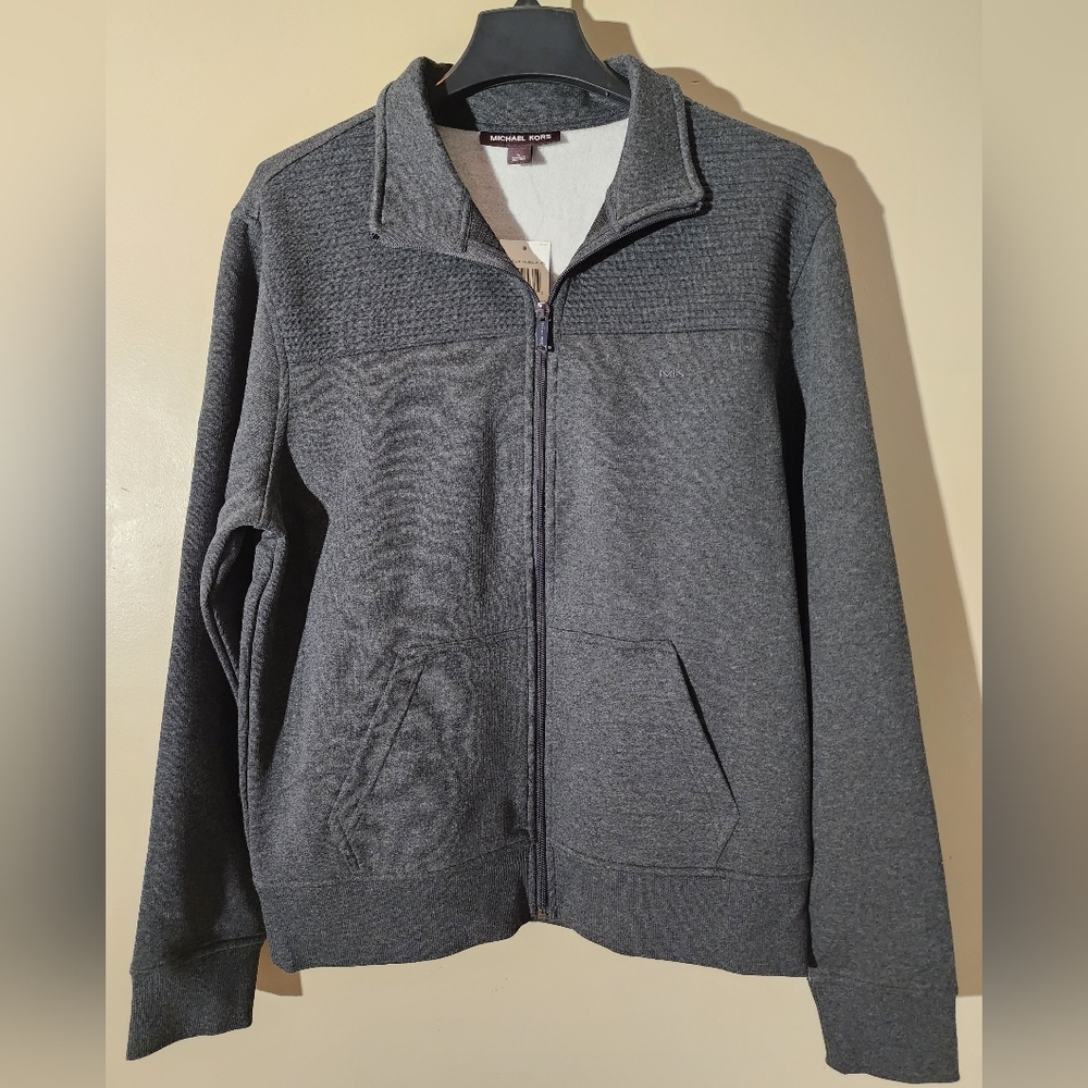 NWT Michael Kors Charcoal zipped jacket Size L (mens)